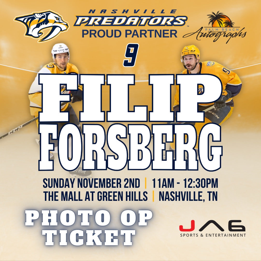 FILIP FORSBERG AUTOGRAPH EVENT - Nashville (The Mall at Green Hills) In-Store Public Signing - November 2th, 2025