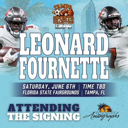 LEONARD FOURNETTE Tampa Bay Buccaneers In-Person Autograph Event at Tampa Bay Sports Collectors Expo Public Signing Event - June 6th, 2026