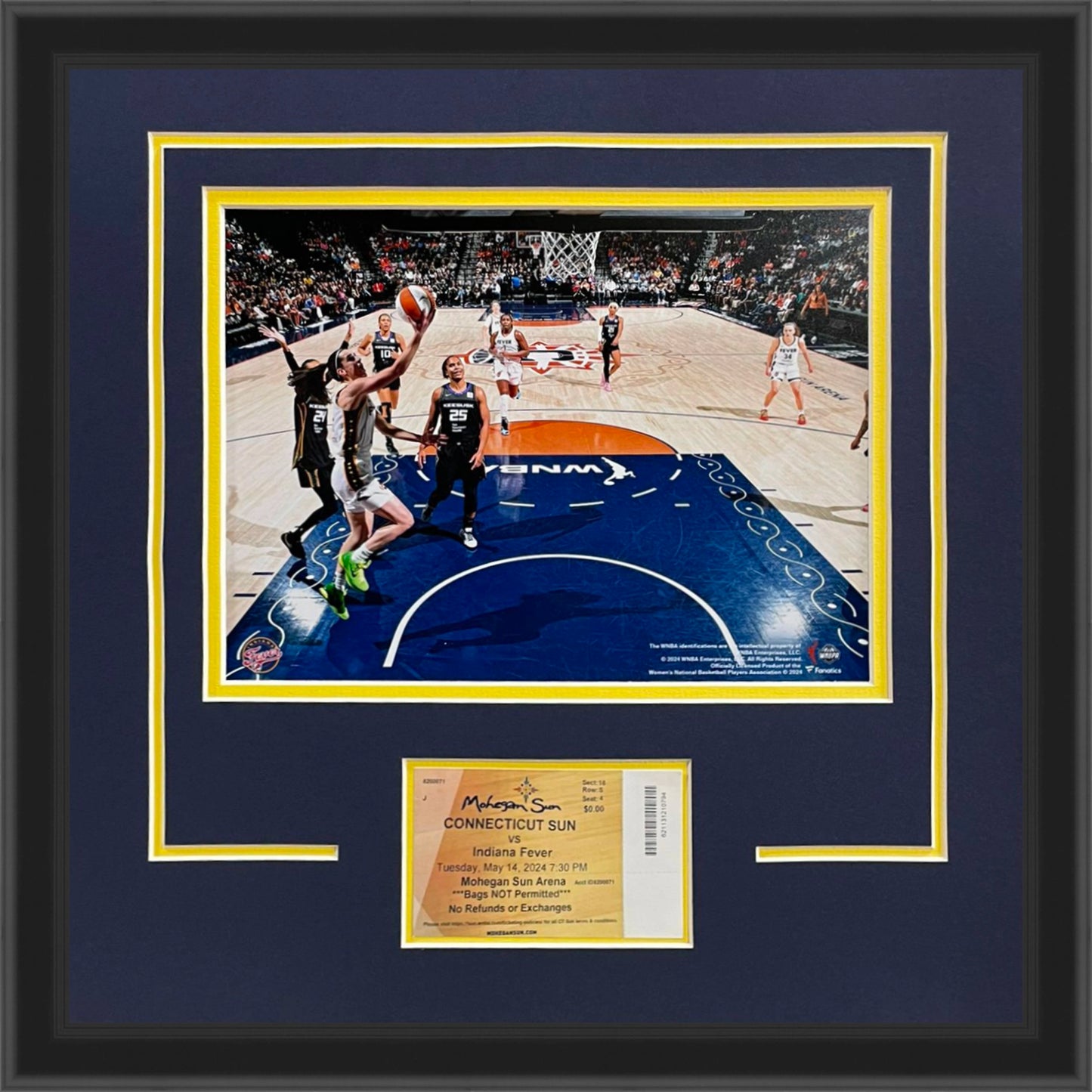 Caitlin Clark Indiana Fever 8x10 Photo Deluxe Framed with Replica Ticket from WNBA Debut Game