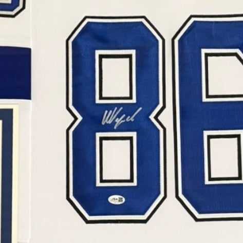 Nikita Kucherov Autographed Tampa Bay (White #86) Deluxe Framed Jersey - JSA