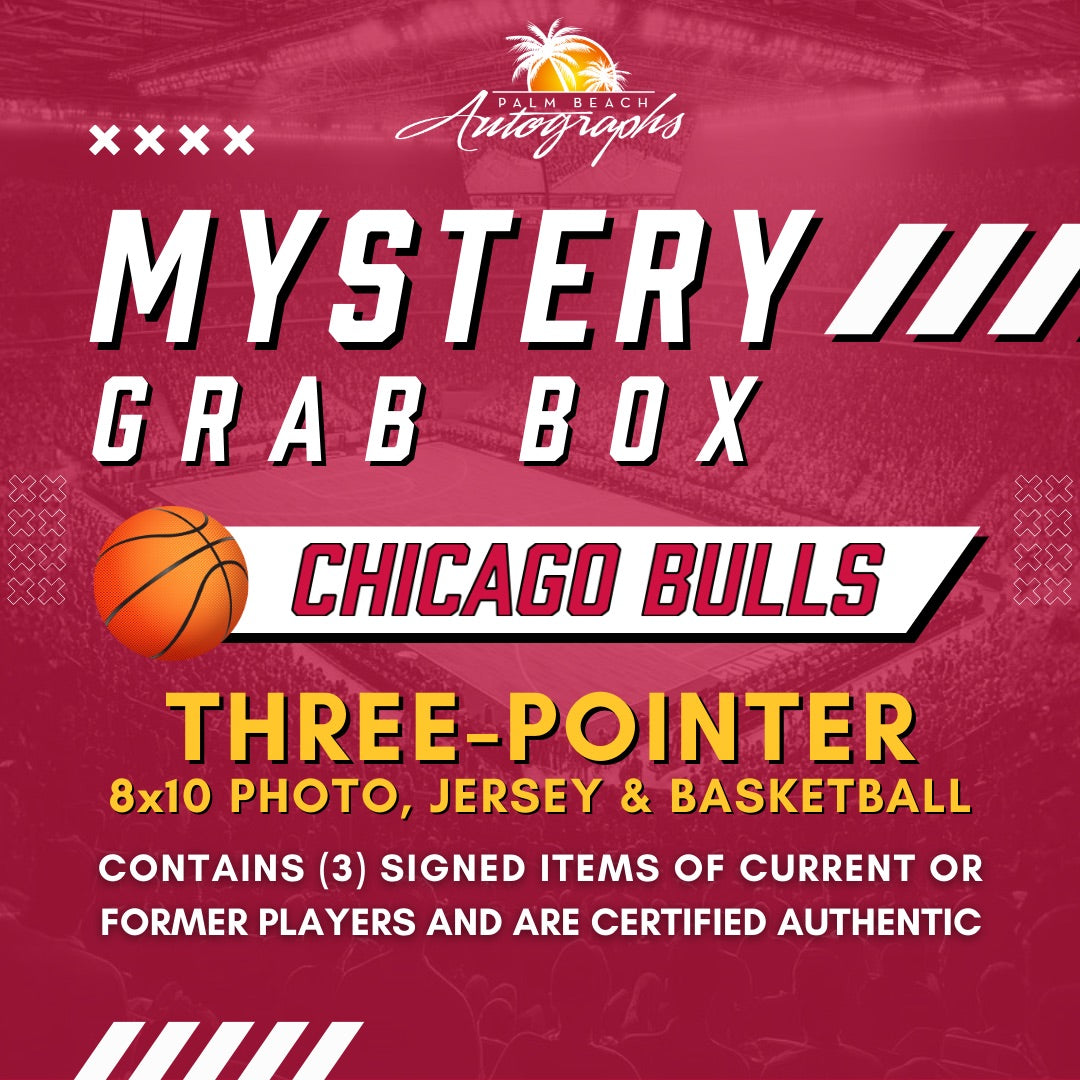Mystery Grab Box - Chicago Bulls NBA Basketball Autographed 3 Pointer Box
