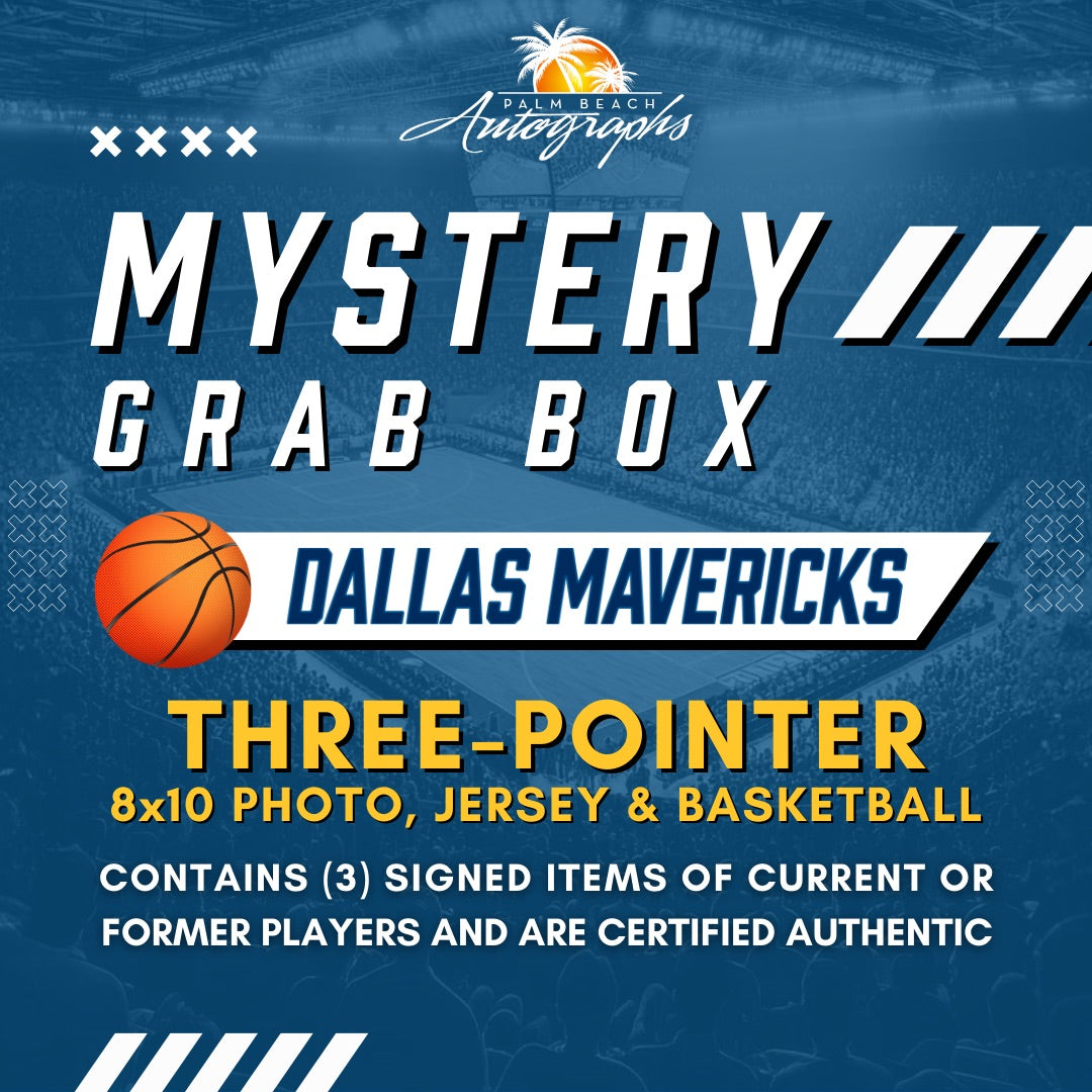 Mystery Grab Box - Dallas Mavericks NBA Basketball Autographed 3 Pointer Box
