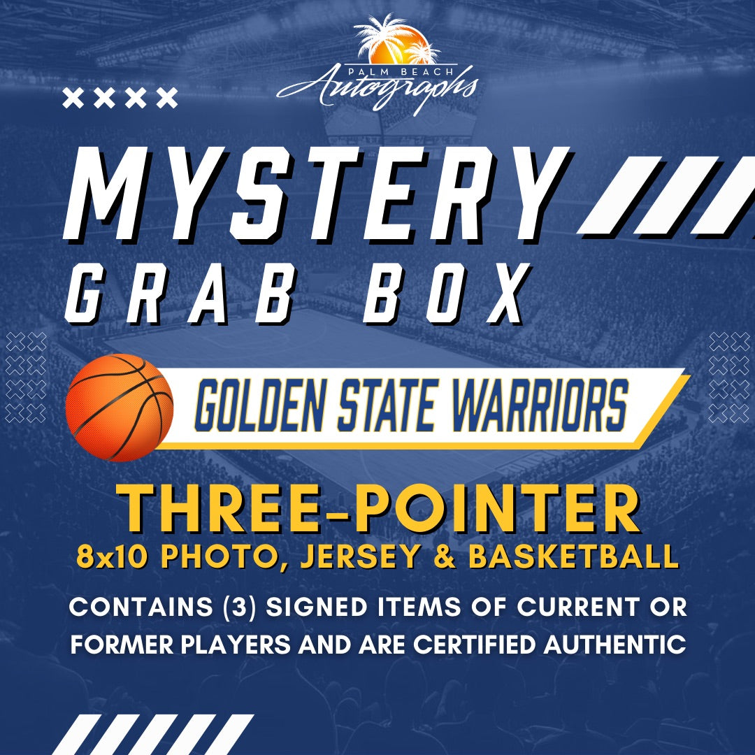Mystery Grab Box - Golden State Warriors NBA Basketball Autographed 3 Pointer Box