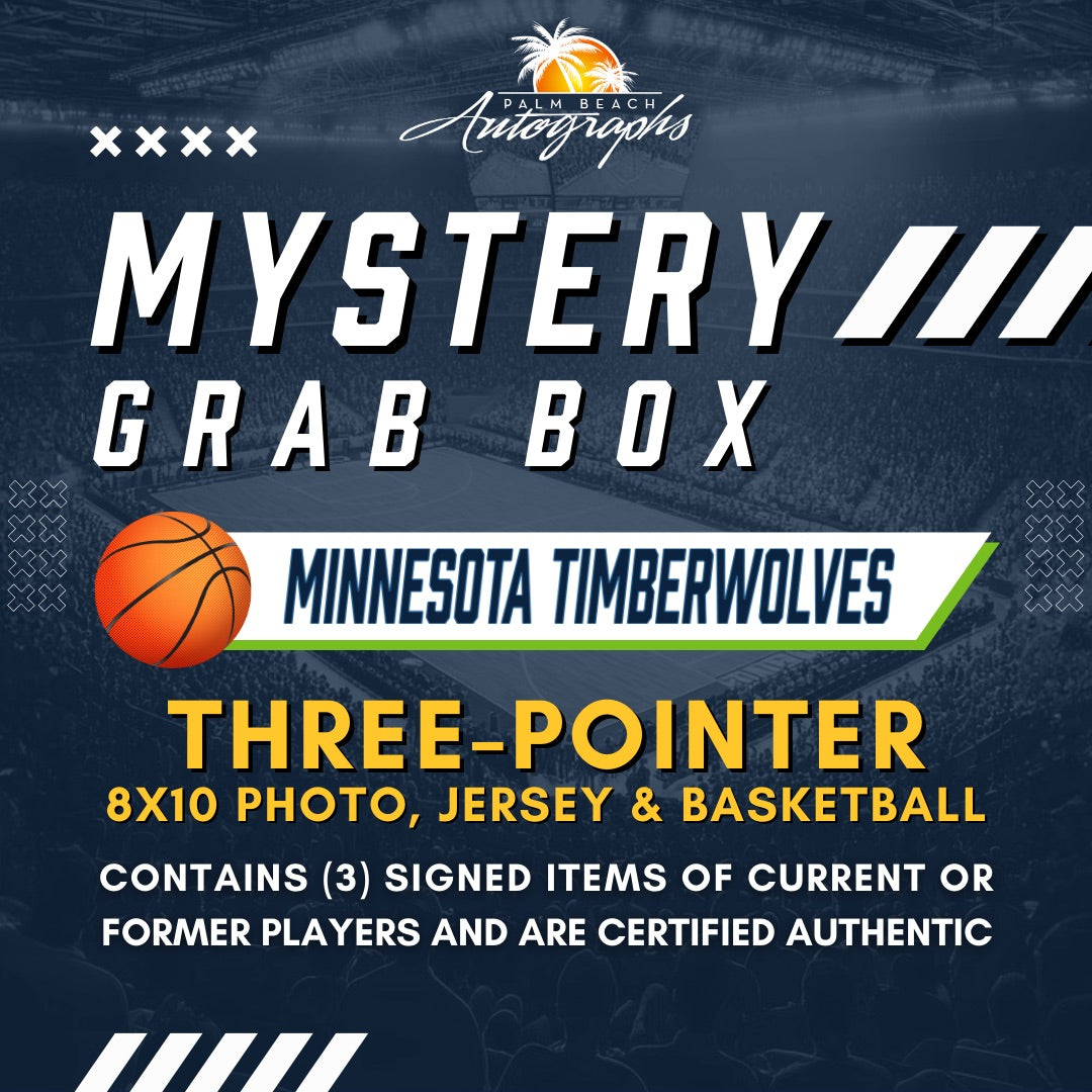 Mystery Grab Box - Minnesota Timberwolves NBA Basketball Autographed 3 Pointer Box