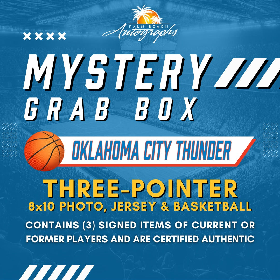 Mystery Grab Box - Oklahoma City Thunder NBA Basketball Autographed 3 Pointer Box