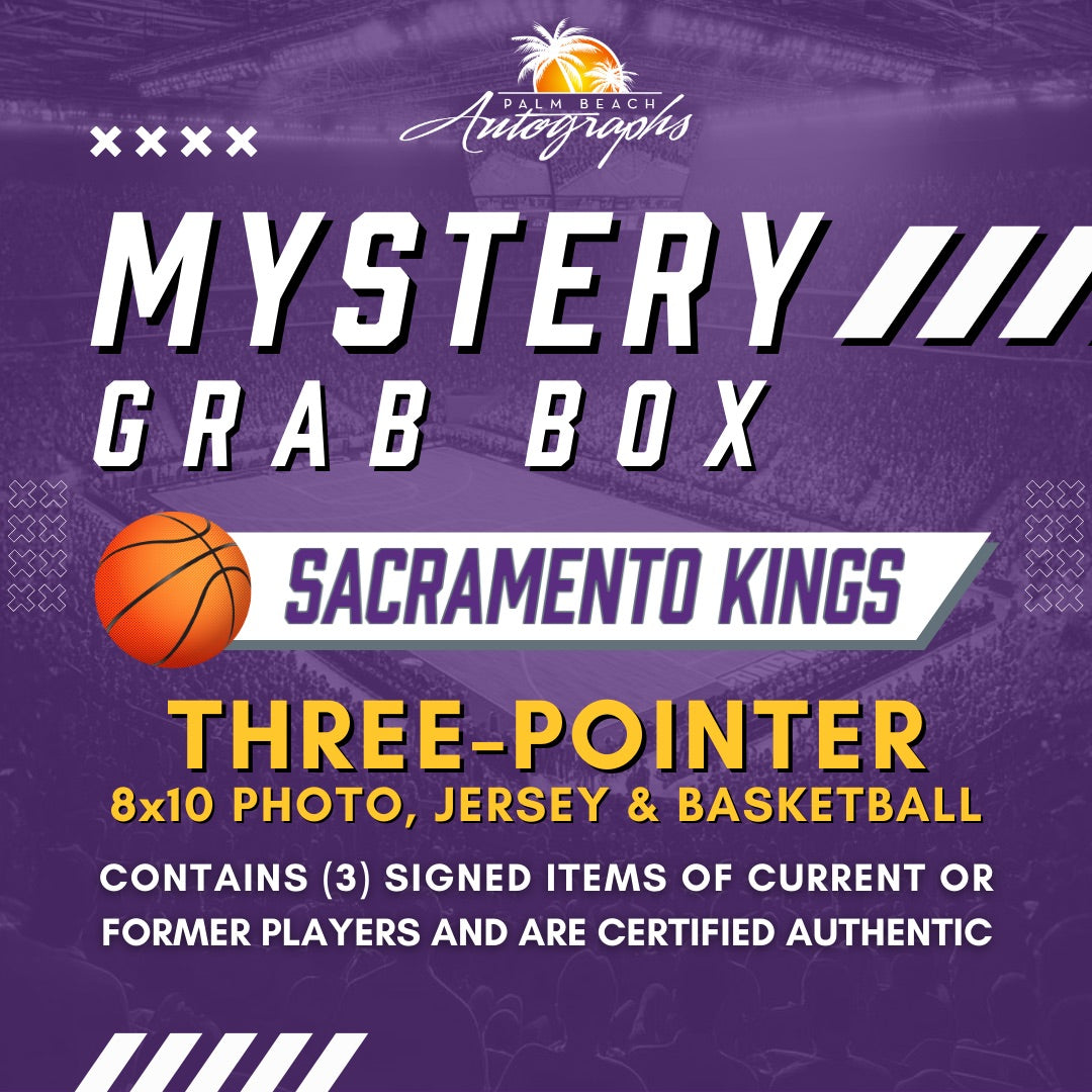 Mystery Grab Box - Sacramento Kings NBA Basketball Autographed 3 Pointer Box