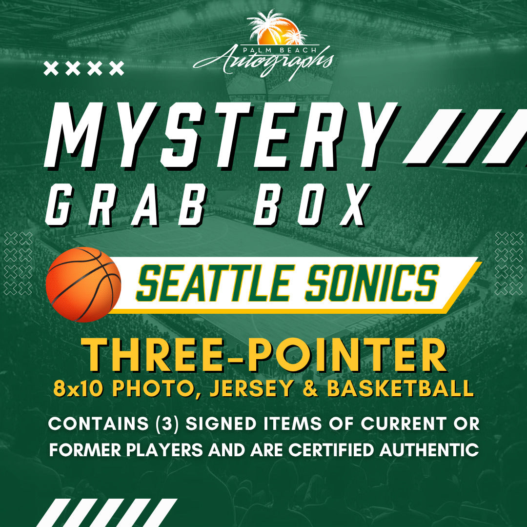 Mystery Grab Box - Seattle Sonics NBA Basketball Autographed 3 Pointer Box
