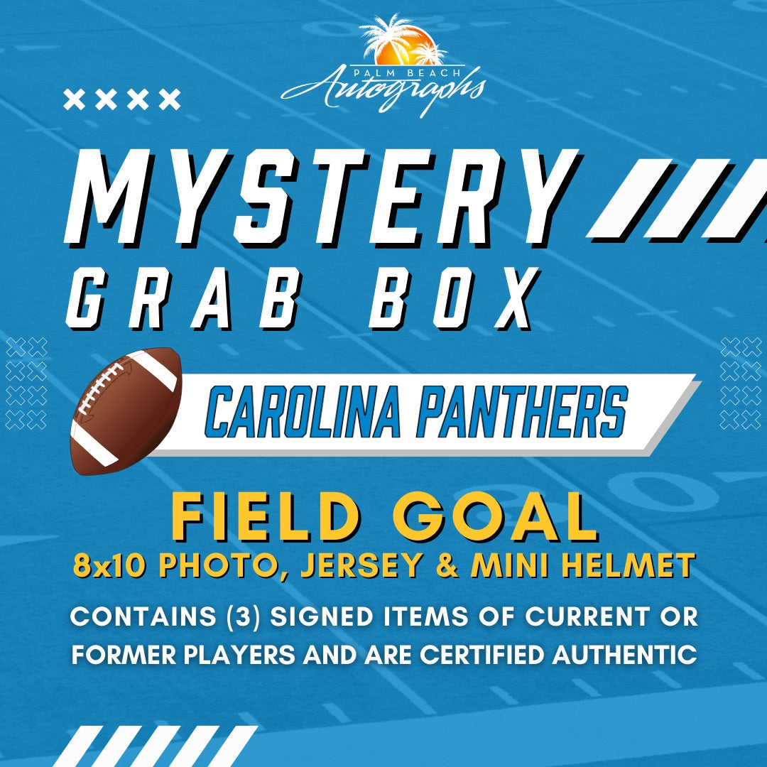 Mystery Grab Box - Carolina Panthers NFL Football Autographed Field Goal Box