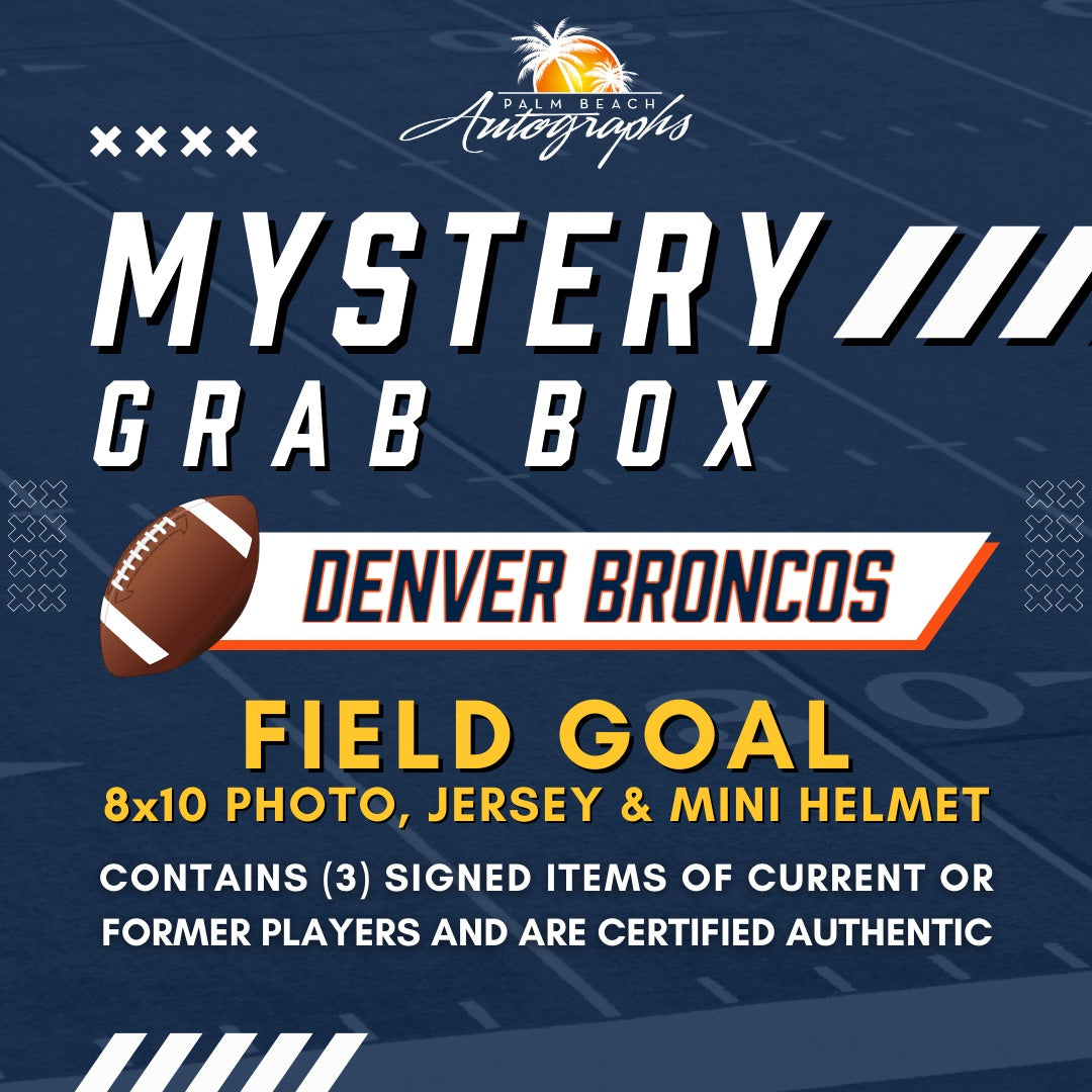 Mystery Grab Box - Denver Broncos NFL Football Autographed Field Goal Box