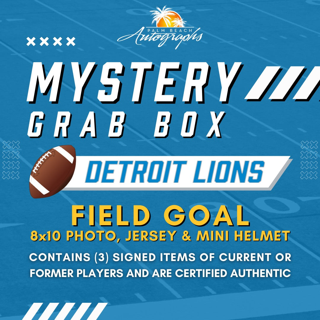 Mystery Grab Box - Detroit Lions NFL Football Autographed Field Goal Box