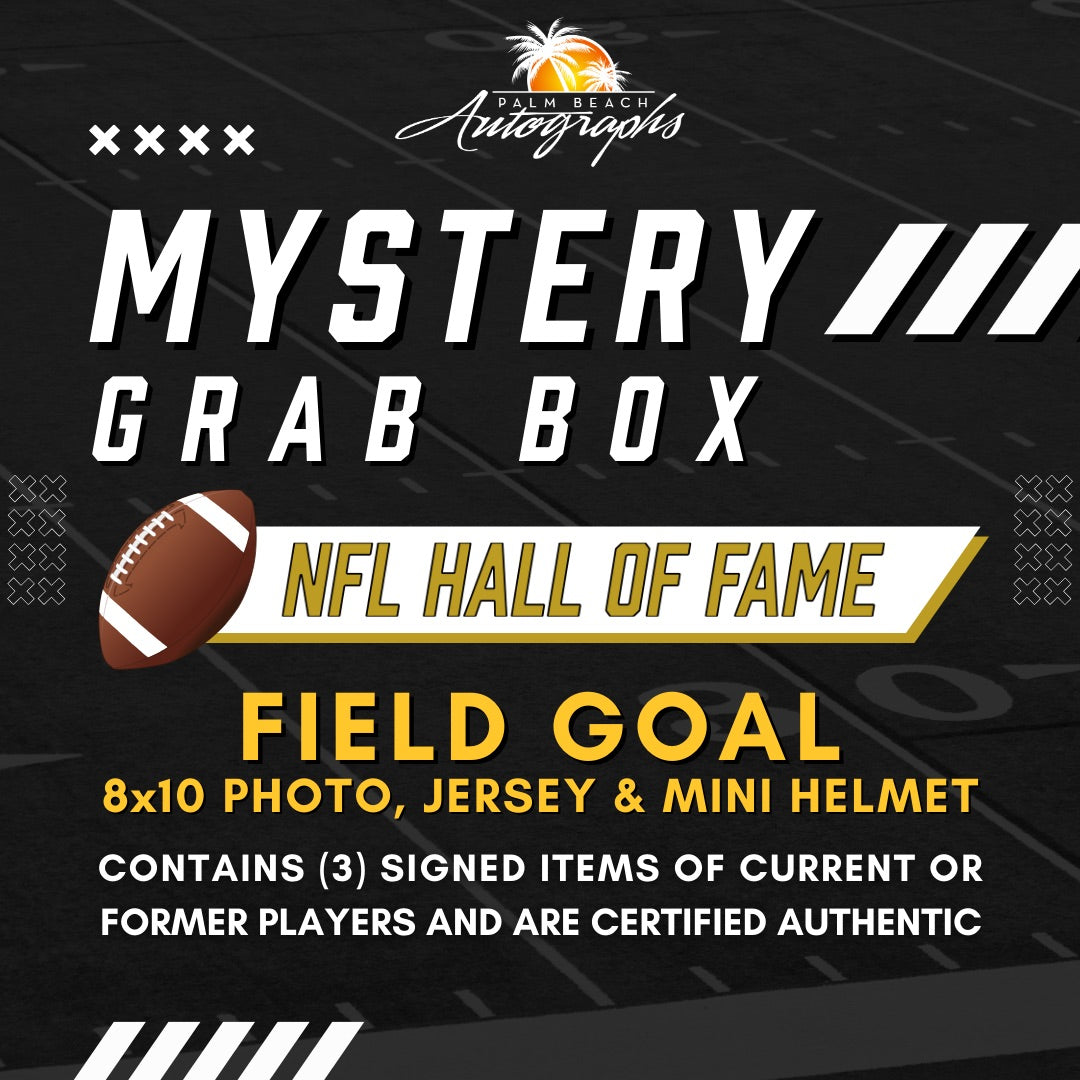 Mystery Grab Box - NFL Football Autographed Field Goal Box - Hall of Famers Only