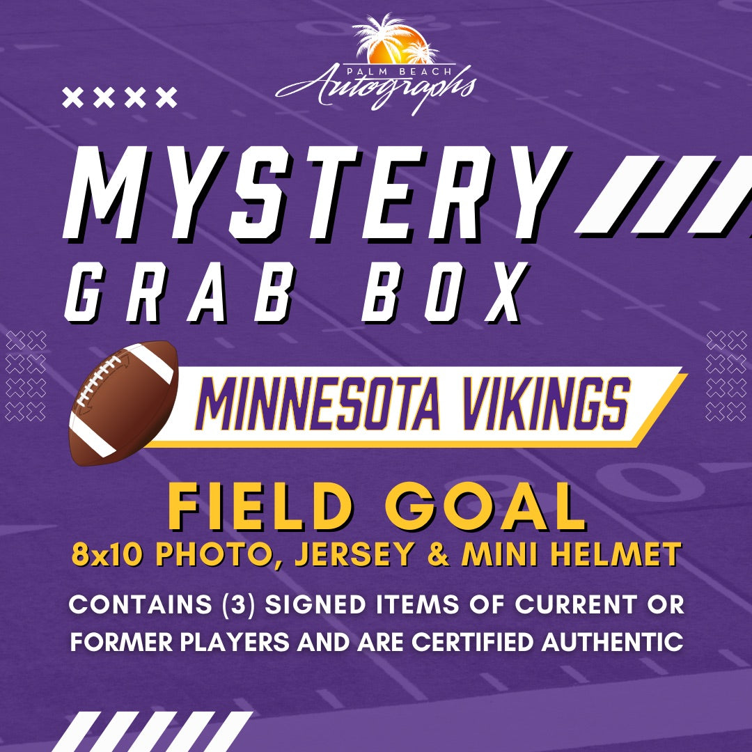 Mystery Grab Box - Minnesota Vikings NFL Football Autographed Field Goal Box
