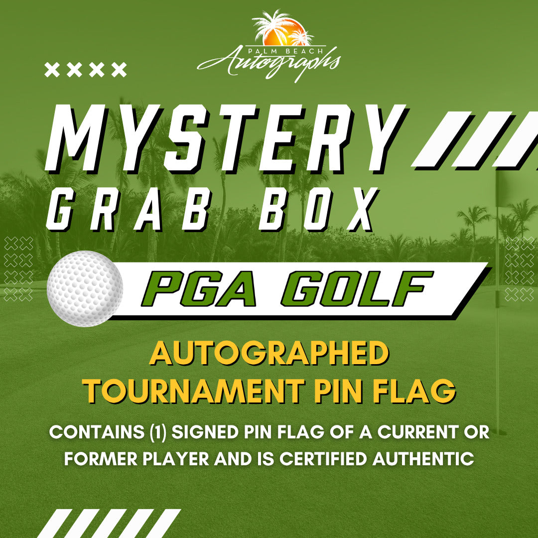 Mystery Grab Box - PGA Tour Golfer Autographed Tournament Pin Flag