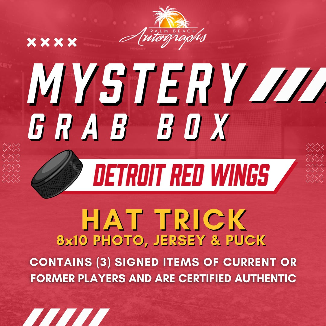 Mystery Grab Box - Detroit Red Wings NHL Hockey Autographed Hat Trick