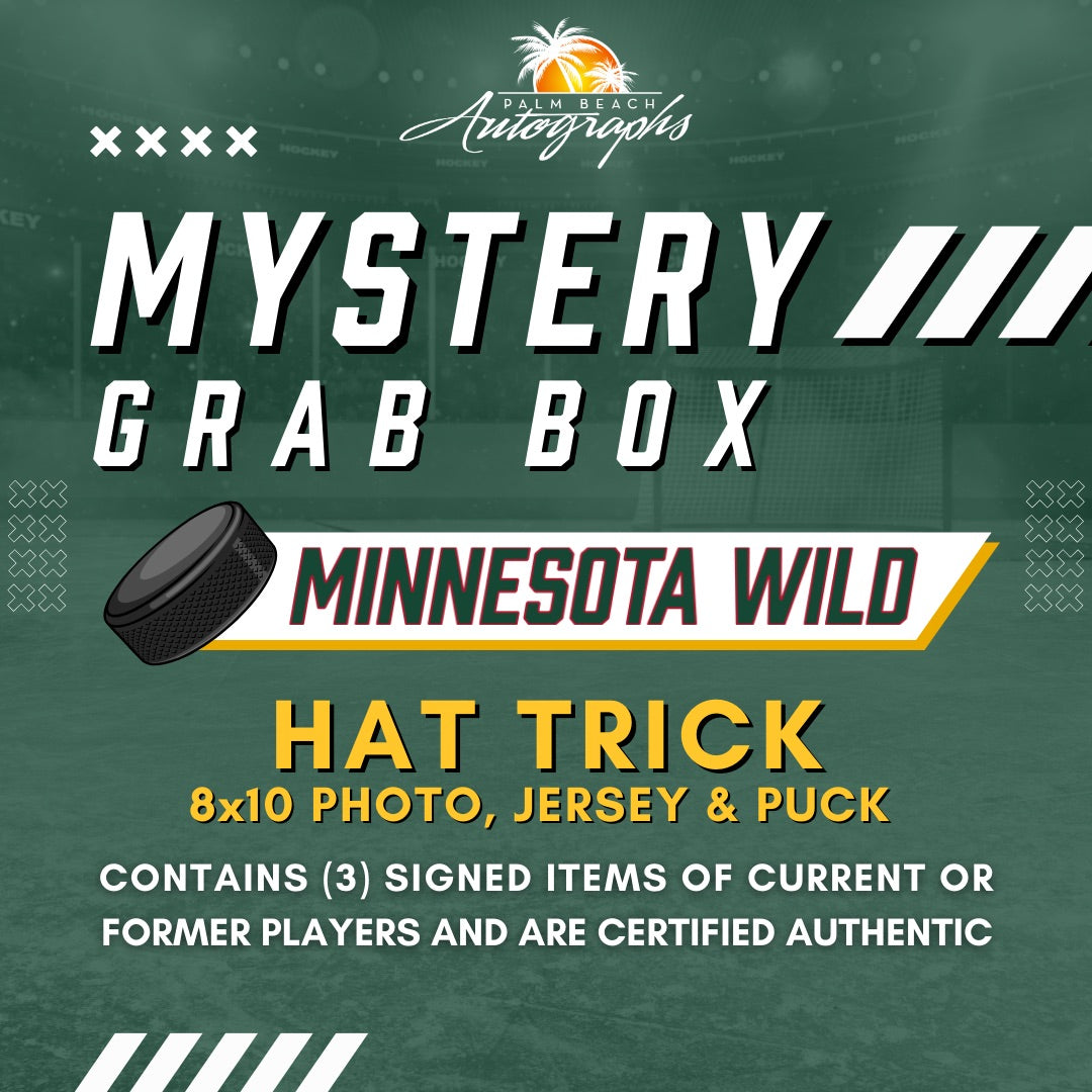 Mystery Grab Box - Minnesota Wild NHL Hockey Autographed Hat Trick