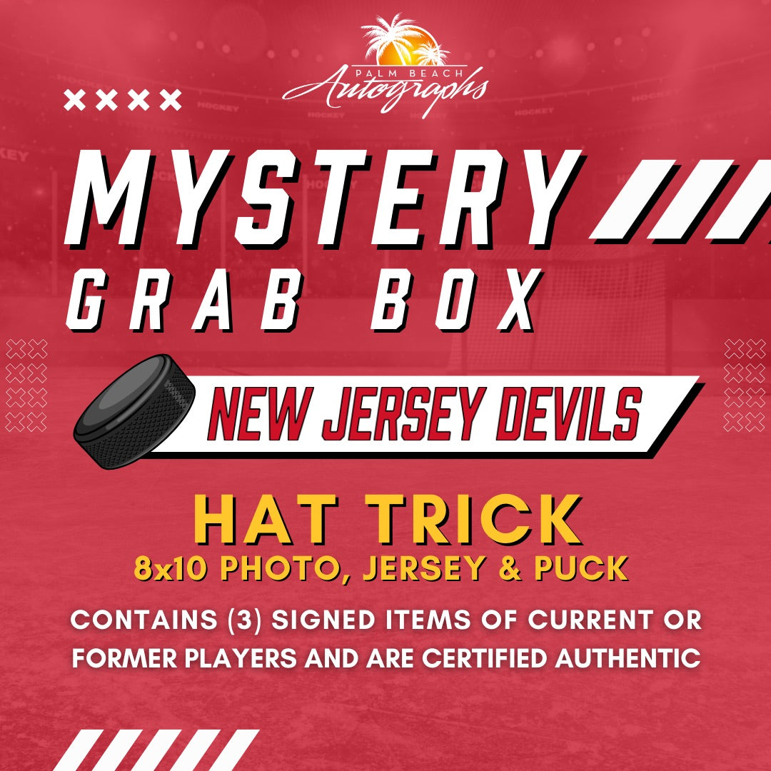 Mystery Grab Box - New Jersey Devils NHL Hockey Autographed Hat Trick