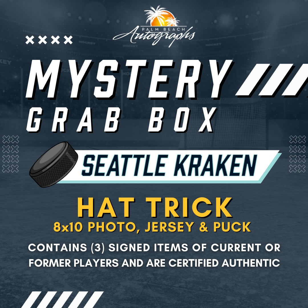 Mystery Grab Box - Seattle Kraken NHL Hockey Autographed Hat Trick