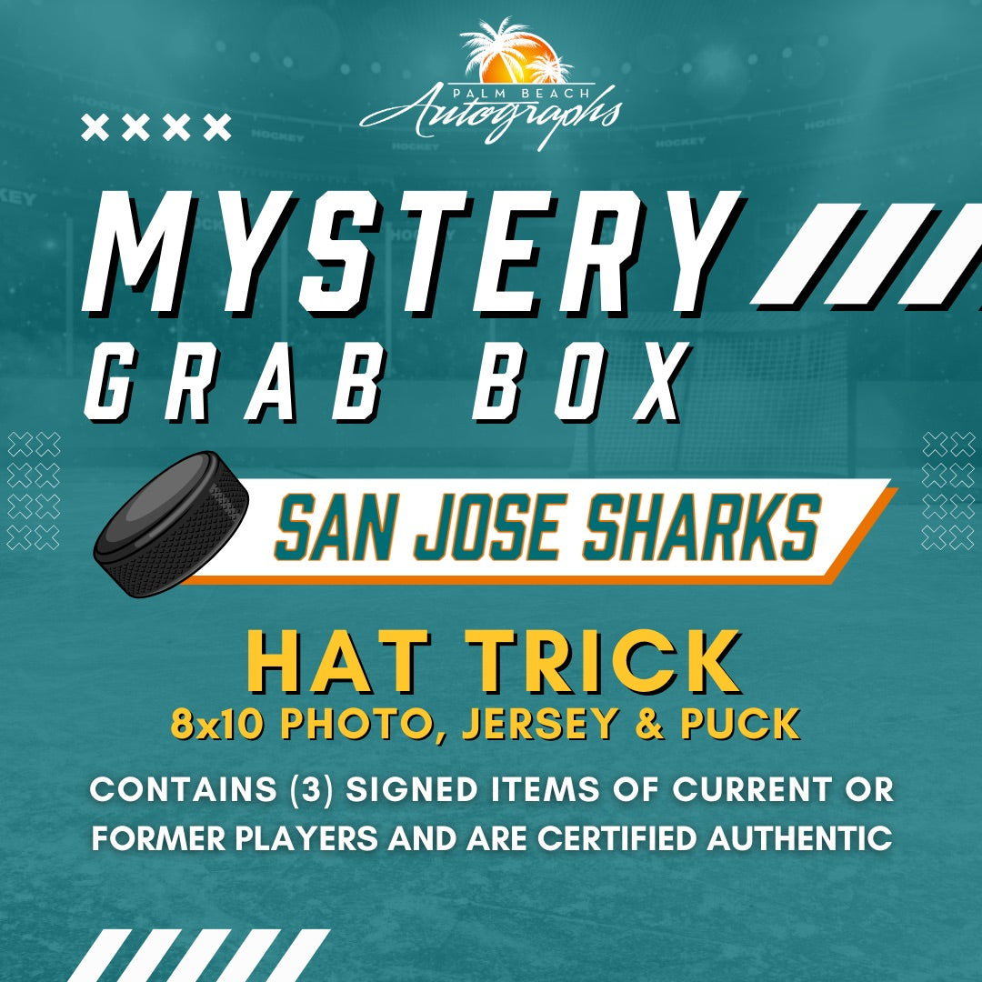 Mystery Grab Box - San Jose Sharks NHL Hockey Autographed Hat Trick