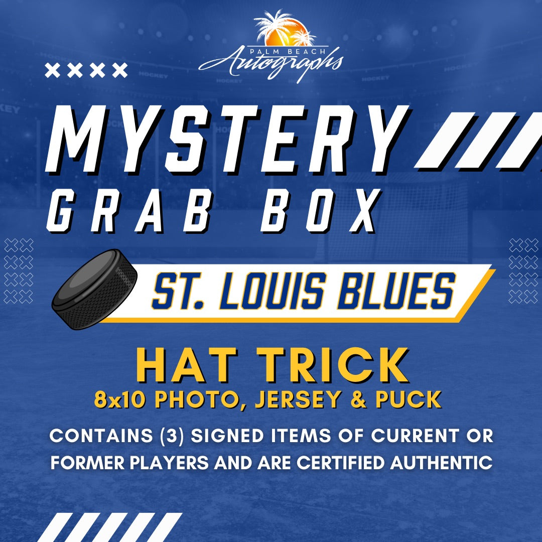 Mystery Grab Box - St. Louis Blues NHL Hockey Autographed Hat Trick