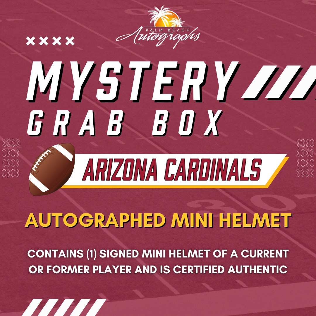 Mystery Grab Box - Arizona Cardinals NFL Football Autographed Mini Helmet