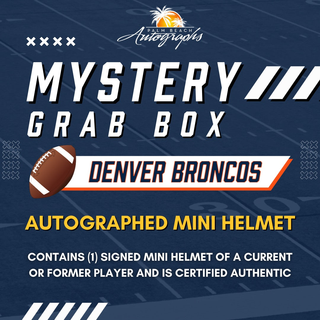 Mystery Grab Box - Denver Broncos NFL Football Autographed Mini Helmet