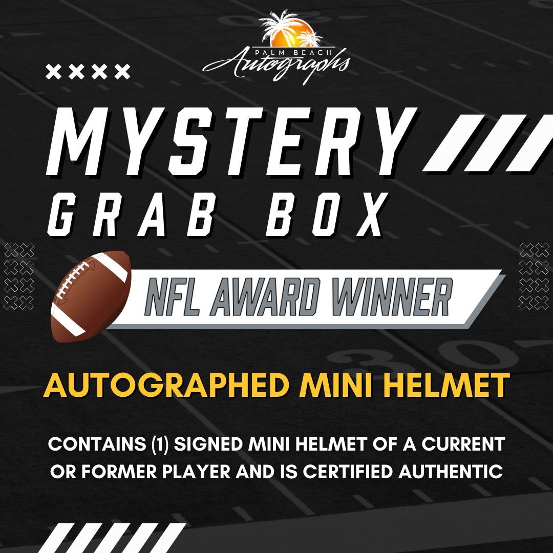 Mystery Grab Box - NFL Football Autographed Mini Helmet - Pro Bowl or Other Major Awards Only
