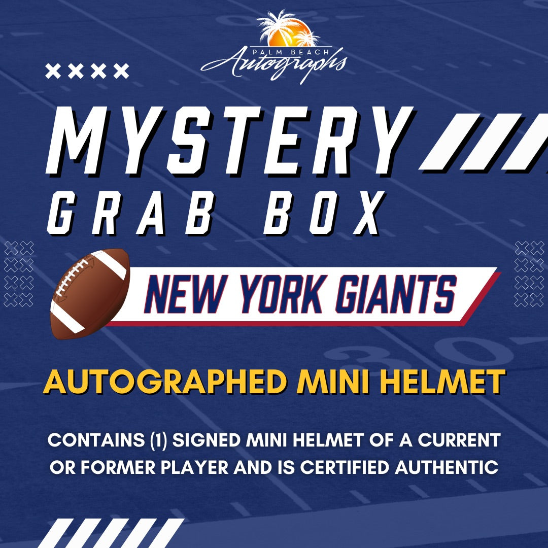 Mystery Grab Box - New York Giants NFL Football Autographed Mini Helmet