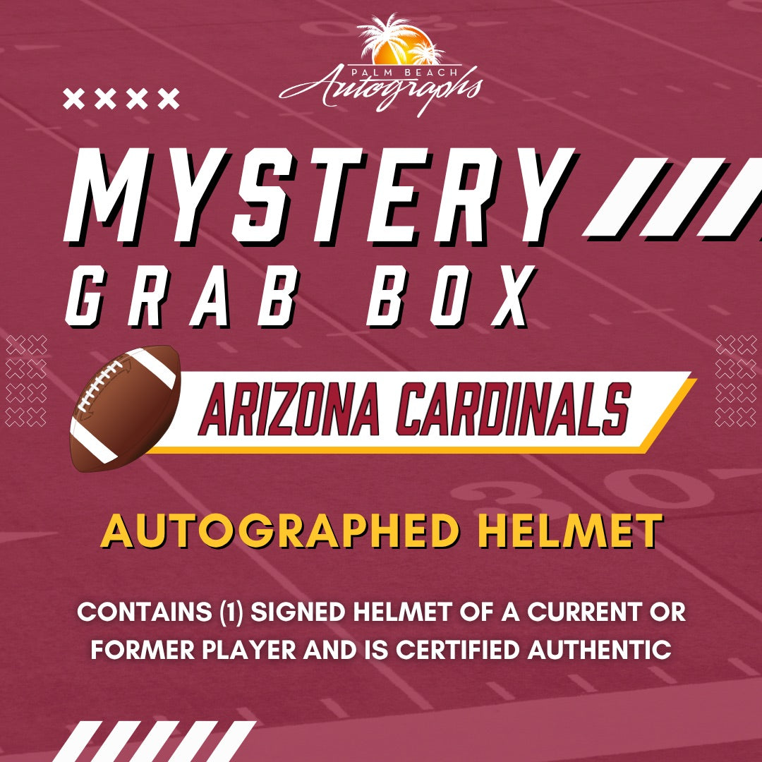 Mystery Grab Box - Arizona Cardinals NFL Football Autographed Deluxe Full-Size Replica Helmet