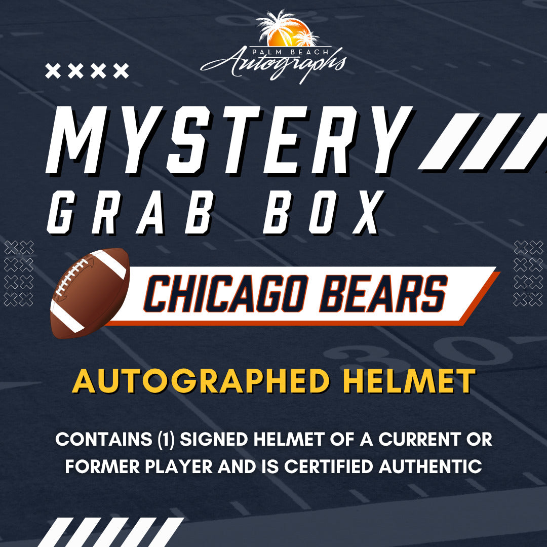 Mystery Grab Box - Chicago Bears NFL Football Autographed Deluxe Full-Size Replica Helmet