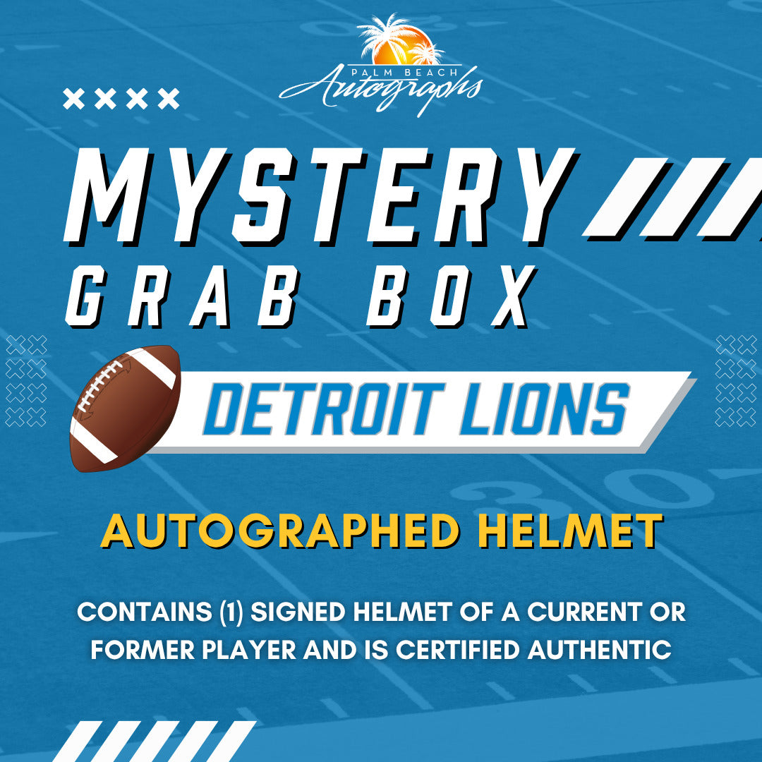 Mystery Grab Box - Detroit Lions NFL Football Autographed Full Size Helmet