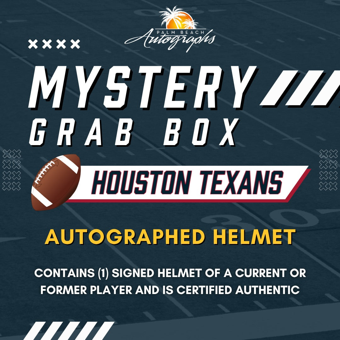 Mystery Grab Box - Houston Texans NFL Football Autographed Deluxe Full-Size Replica Helmet