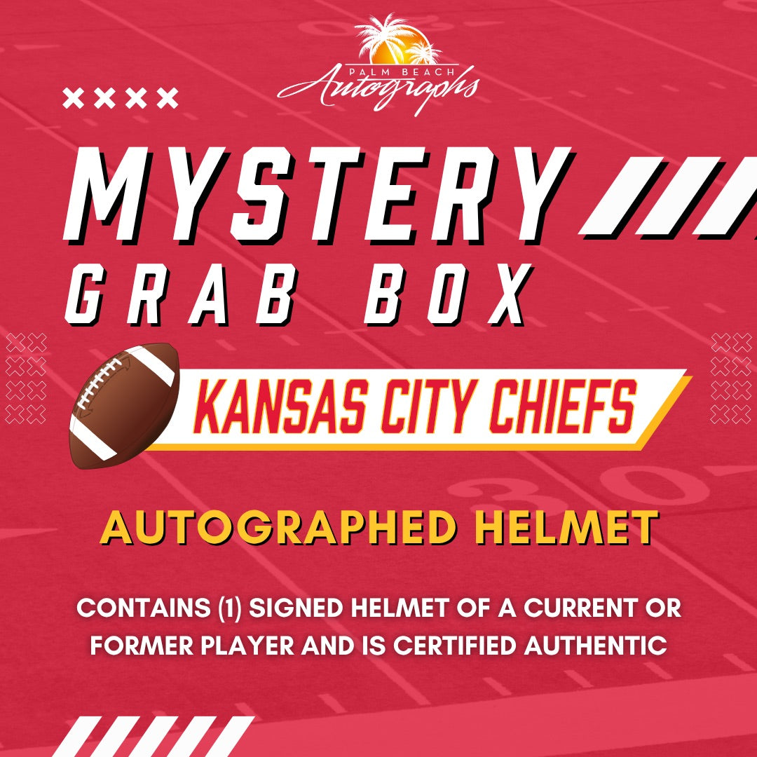 Mystery Grab Box - Kansas City Chiefs NFL Football Autographed Deluxe Full-Size Replica Helmet