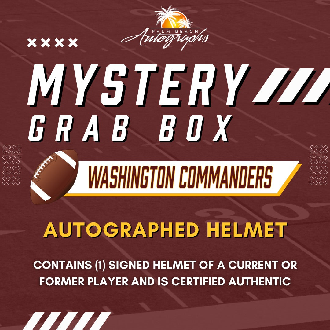 Mystery Grab Box - Washington Commanders NFL Football Autographed Deluxe Full-Size Replica Helmet