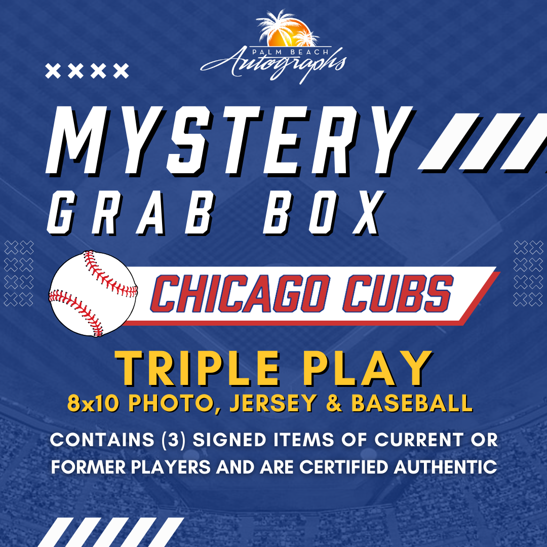Mystery Grab Box - Chicago Cubs MLB Autographed Triple Play