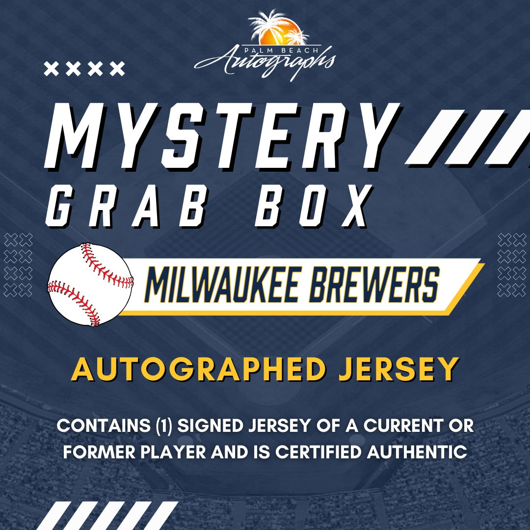 Mystery Grab Box - Milwaukee Brewers MLB Baseball Autographed Jersey