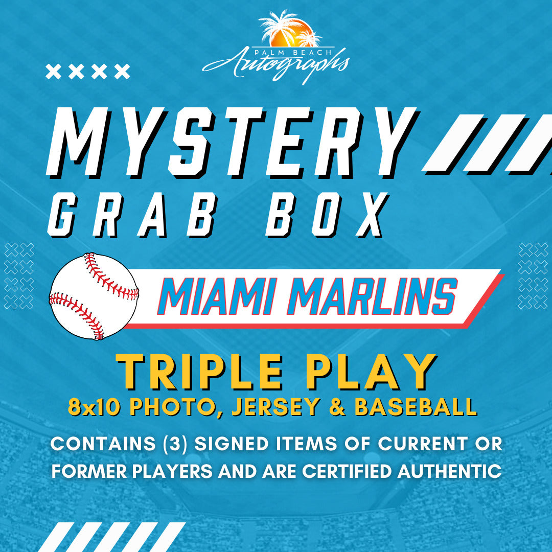Mystery Grab Box - Miami Marlins MLB Autographed Triple Play