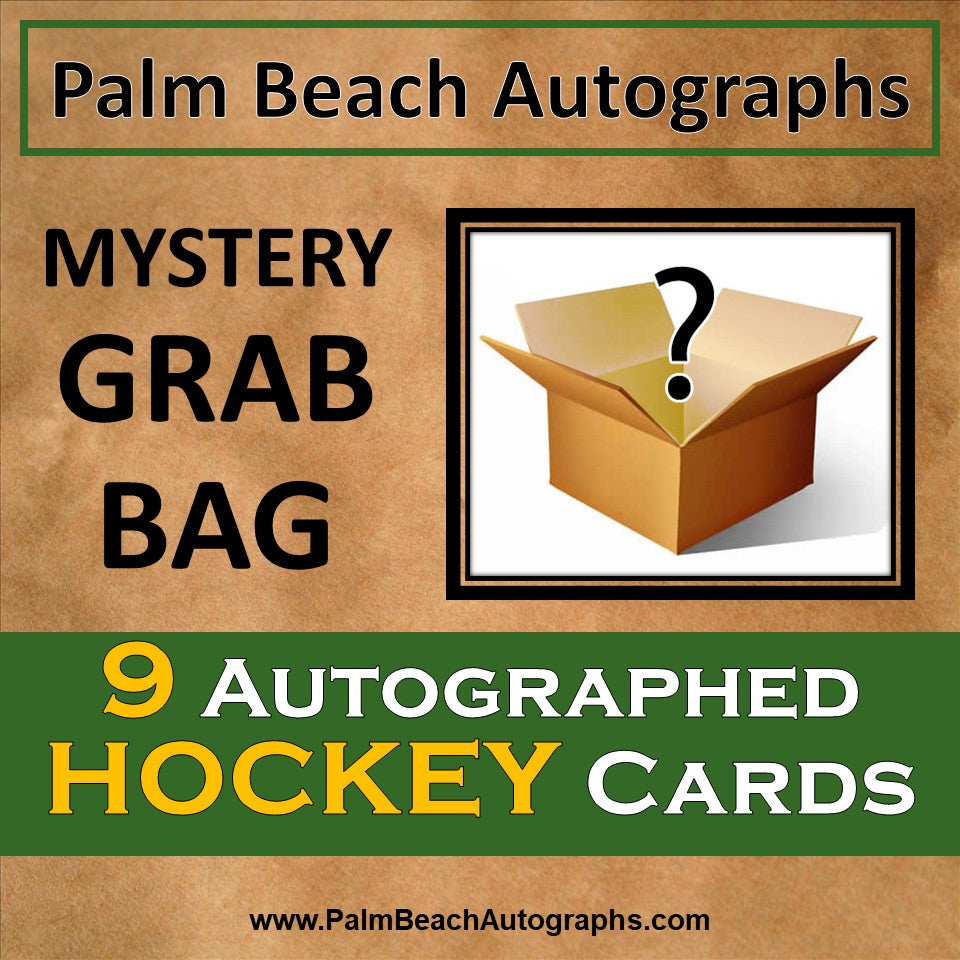 MYSTERY GRAB BAG - 9 Autographed Hockey Cards