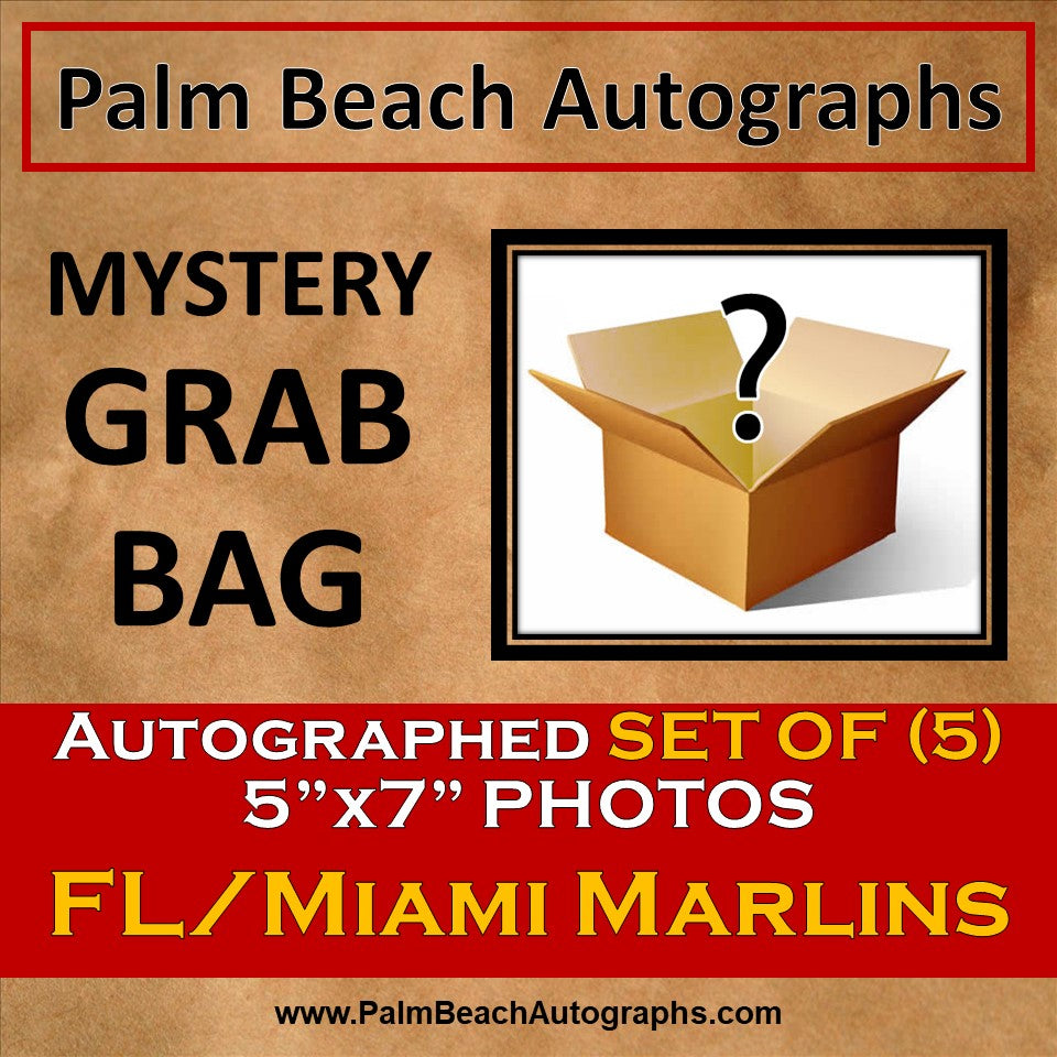 MYSTERY GRAB BAG - Florida/Miami Marlins Autographed 5x7 Photo (Set of 5)