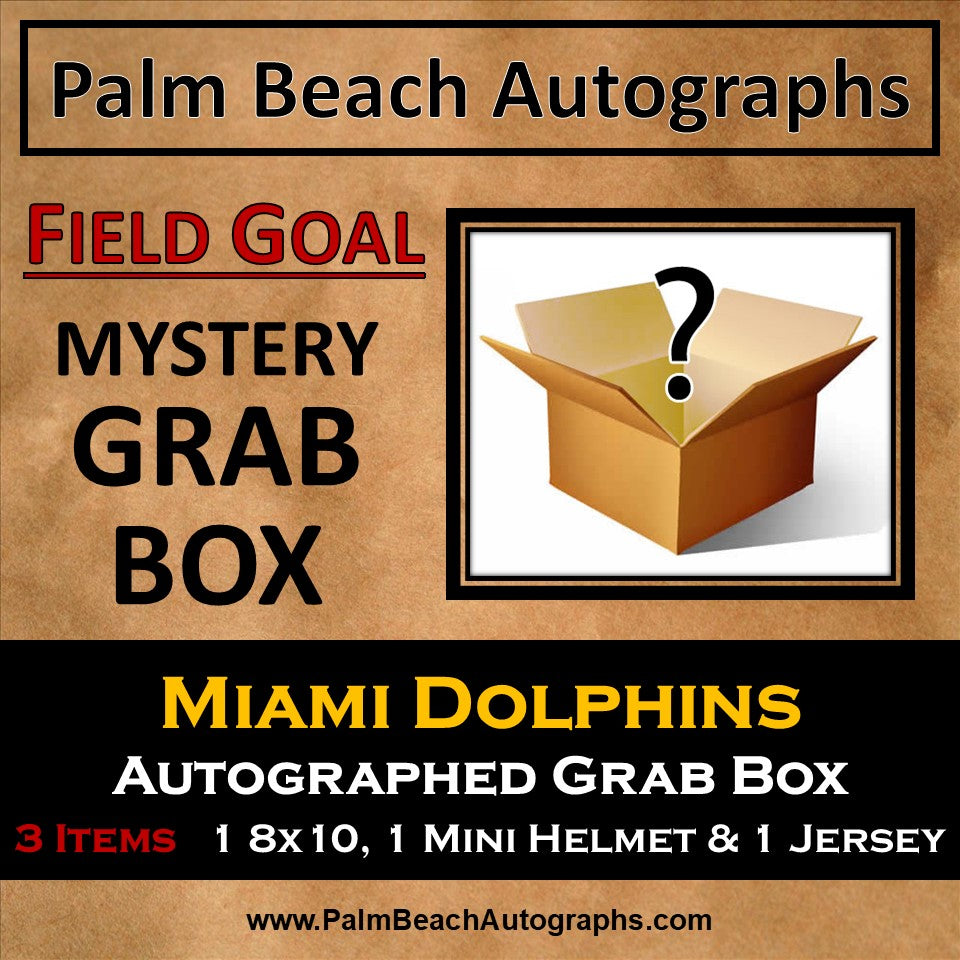 MYSTERY GRAB BOX - Autographed Miami Dolphins Field Goal Box