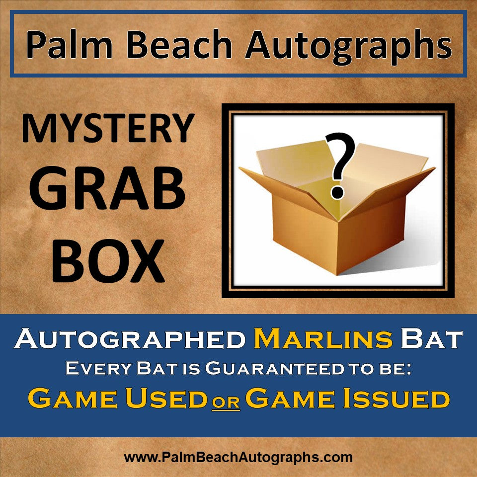 MYSTERY GRAB BOX - Autographed Miami Marlins Game Used or Game Issue Bat