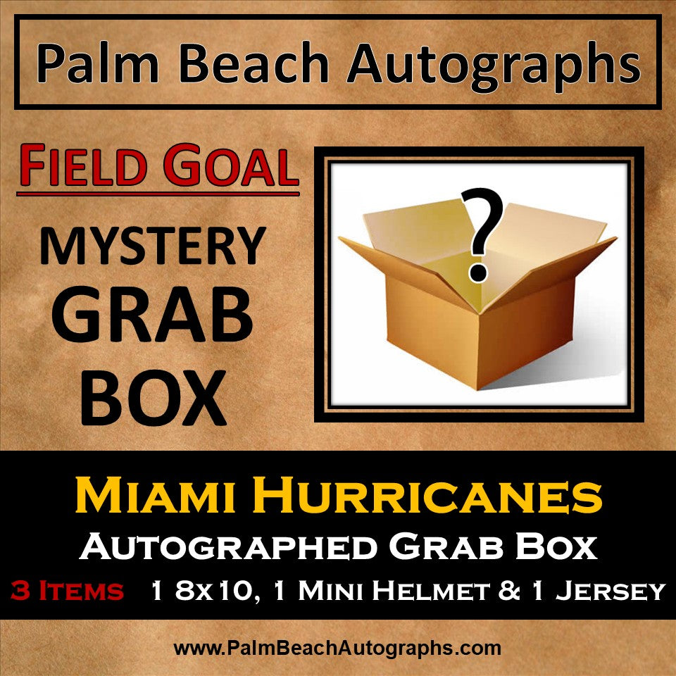 MYSTERY GRAB BOX - Autographed Miami Hurricanes Field Goal Box
