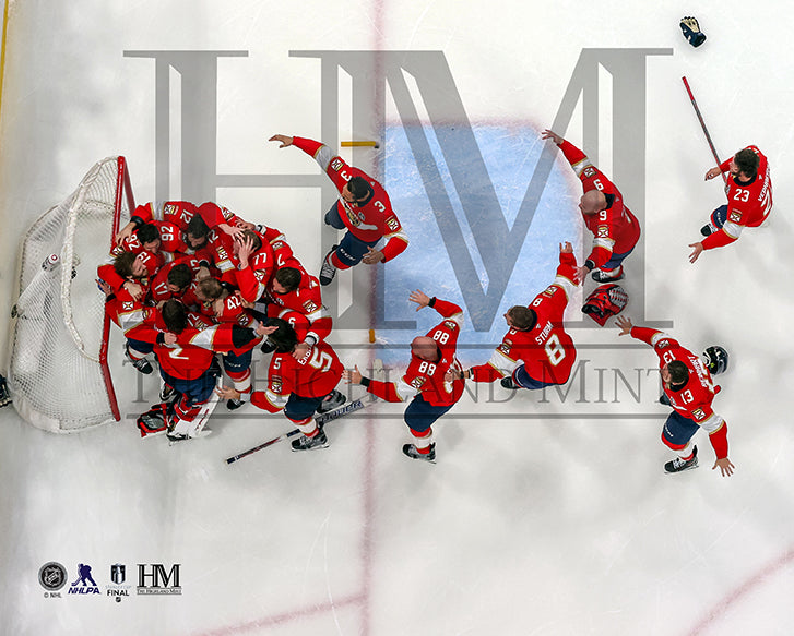 Florida Panthers 2025 Stanley Cup Champions Team Celebration Autographed 16x20 Photo JSA