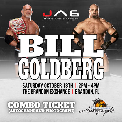 BILL GOLDBERG AUTOGRAPH EVENT - Tampa (Brandon Exchange) In-Store Public Signing - October 18th, 2025