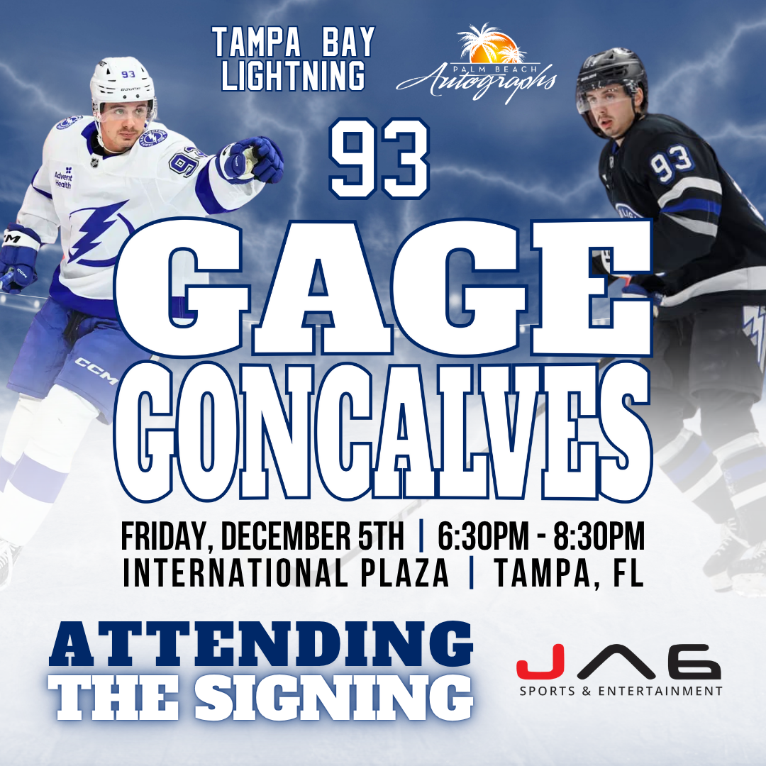 GAGE CONCALVES AUTOGRAPH EVENT - Tampa (International Plaza) In-Store Public Signing - December 5th, 2025