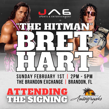 BRET "THE HITMAN" HART AUTOGRAPH EVENT - Tampa (Brandon Exchange) In-Store Public Signing - FEBRUARY 1st, 2026