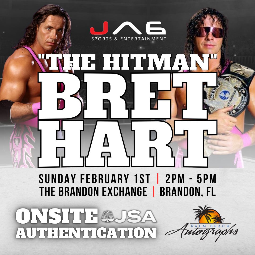 BRET "THE HITMAN" HART AUTOGRAPH EVENT - Tampa (Brandon Exchange) In-Store Public Signing - FEBRUARY 1st, 2026