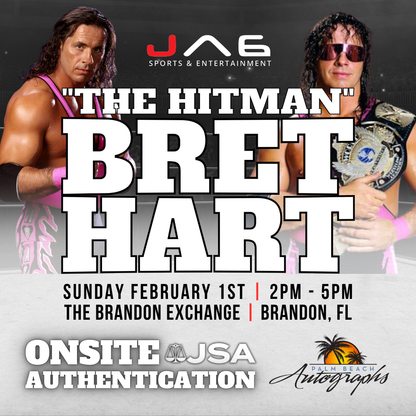 BRET "THE HITMAN" HART AUTOGRAPH EVENT - Tampa (Brandon Exchange) In-Store Public Signing - FEBRUARY 1st, 2026