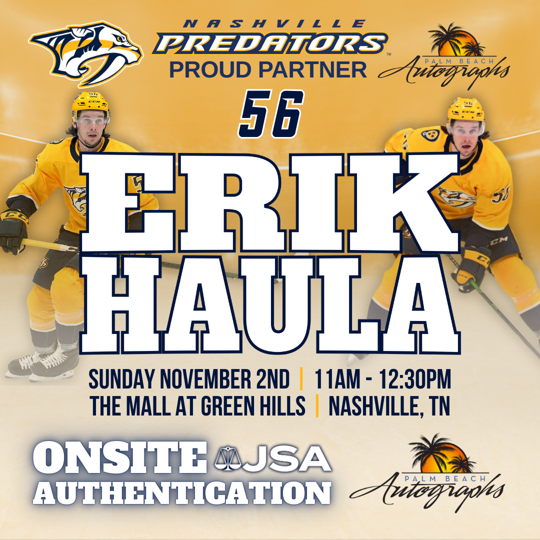 ERIK HAULA AUTOGRAPH EVENT - Nashville (The Mall at Green Hills) In-Store Public Signing - November 2nd, 2025