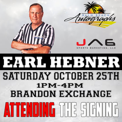 EARL HEBNER AUTOGRAPH EVENT - Tampa (Brandon Exchange) In-Store Public Signing - October 25th, 2025