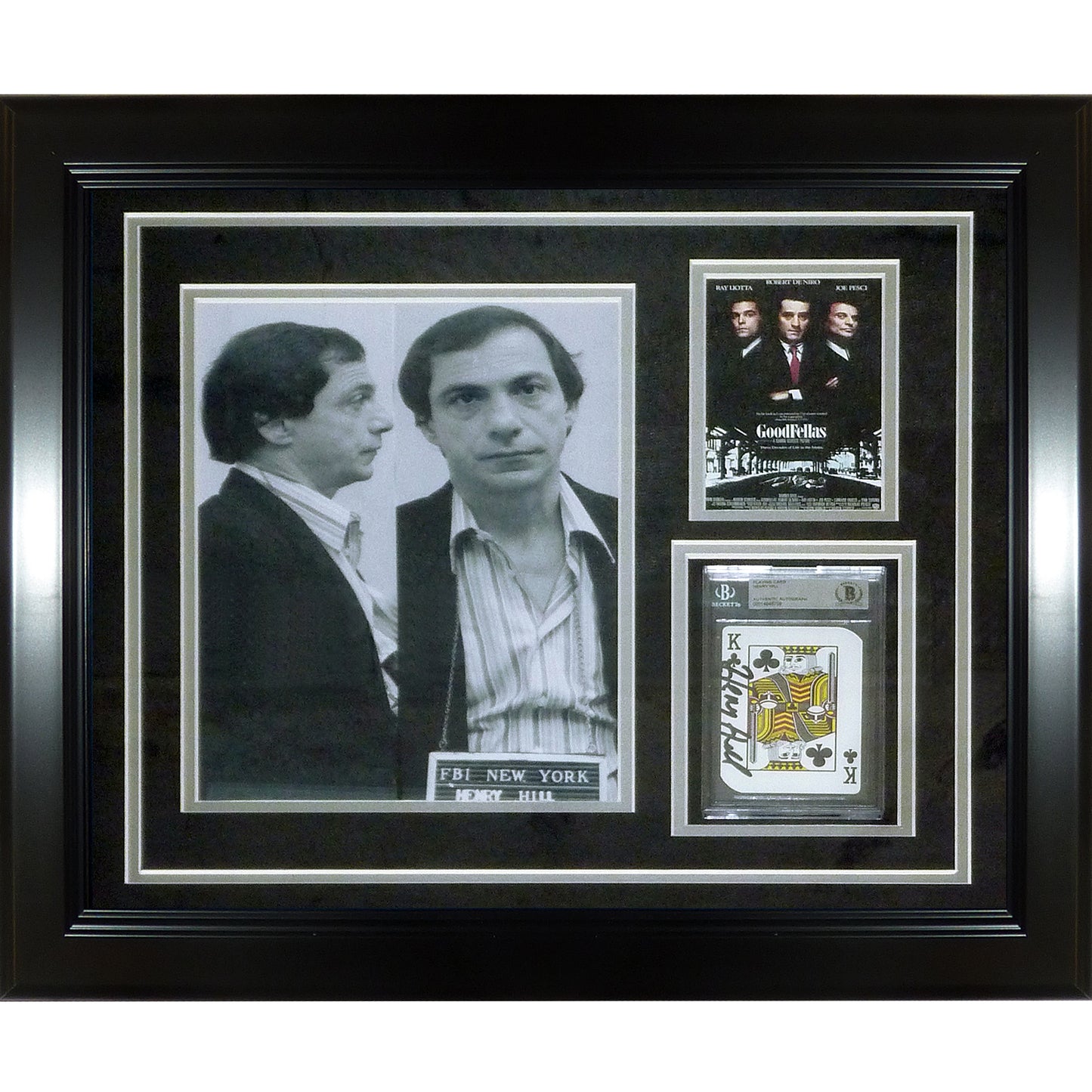 Henry Hill Autographed Playing Card Deluxe Framed Goodfellas Movie Original Mobster Piece - Beckett